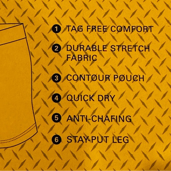 Men’s CATERPILLAR STRETCH BOXER BRIEFS with contour pouch - NIB - Size: L - Picture 3 of 8